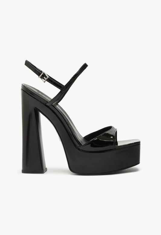 Arlene Platform Sandal Sandals Winter 24 5 Black Patent Leather - Schutz Shoes