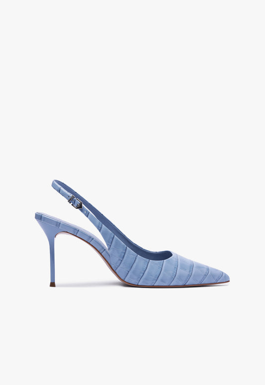 Paola Pump Pumps Resort 25 5 Blue Croc - Schutz Shoes