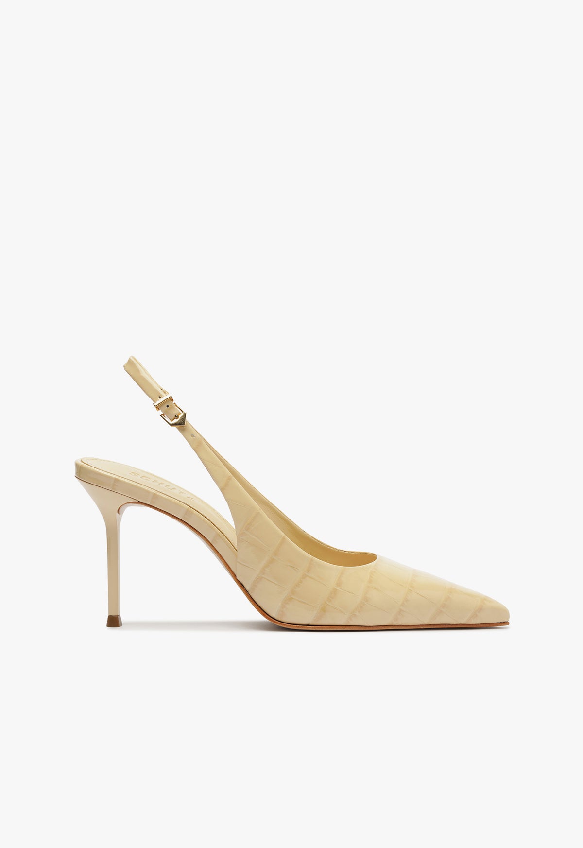 Paola Pump Resort 25 5 Beige Croc - Schutz Shoes