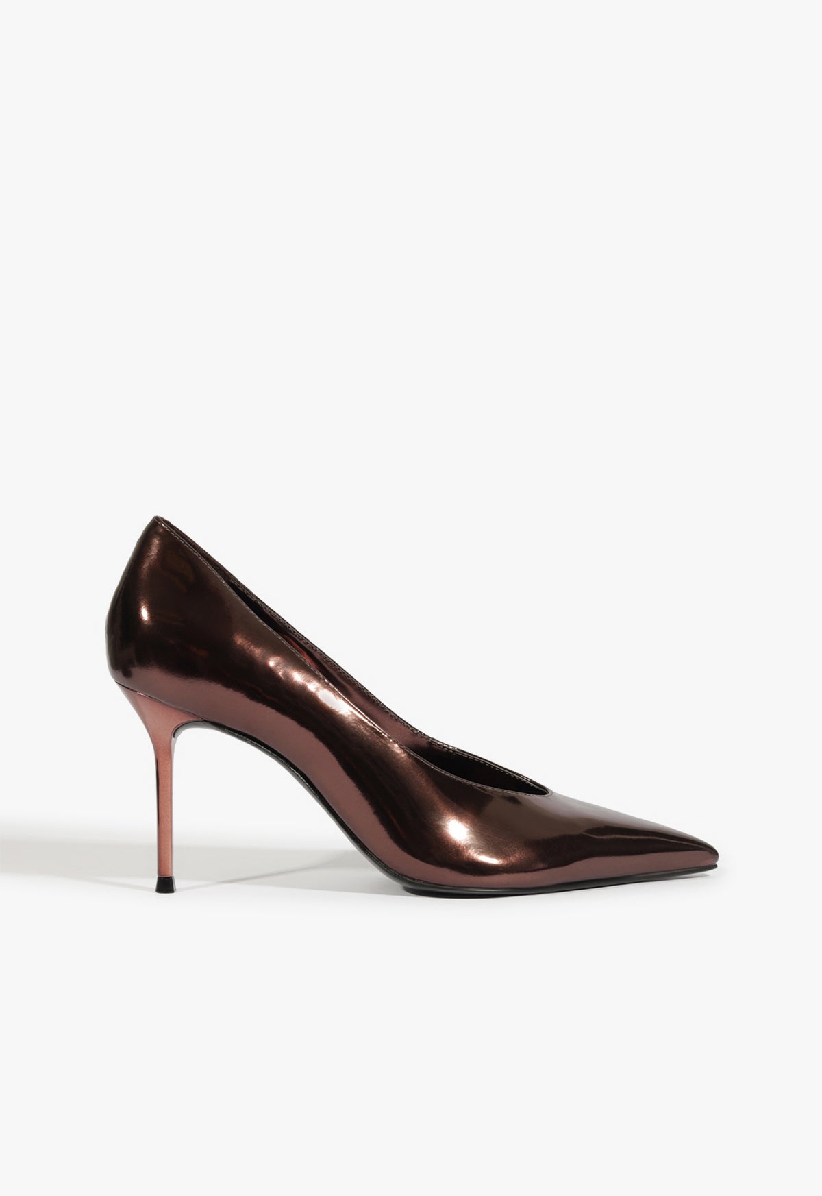 Alicia Pump Pumps Winter 24 5 Dark Brown Specchio Leather - Schutz Shoes