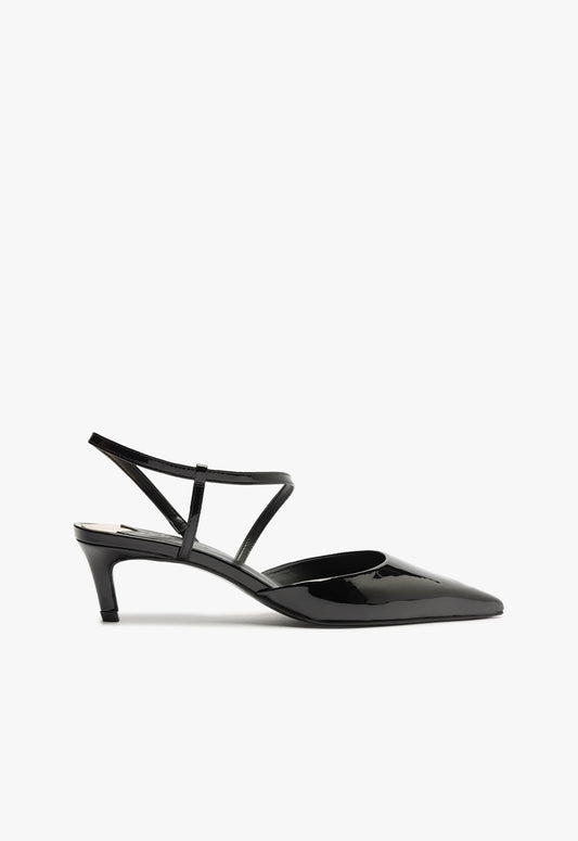 Annie Mid Pump Resort 25 5 Black Patent - Schutz Shoes