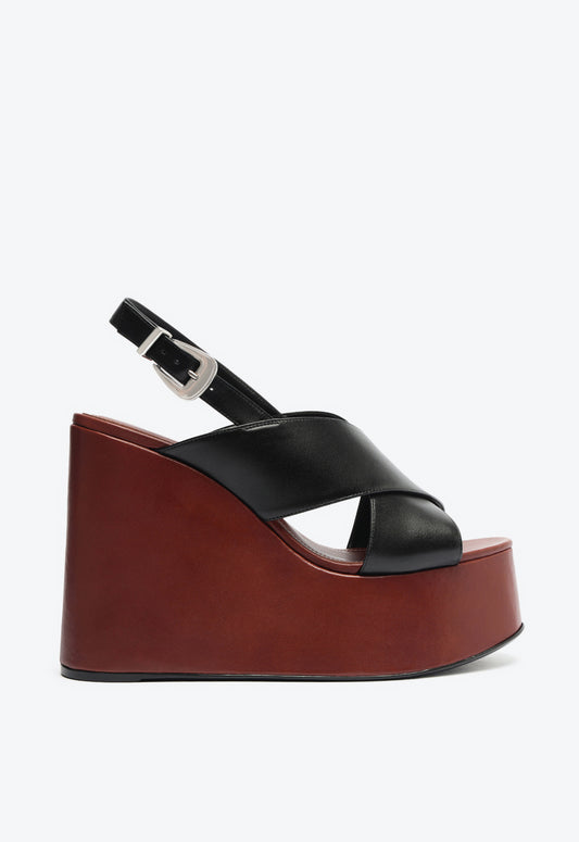 Jennifer Leather Sandal Pre Fall 24 5 Black Atanado Leather - Schutz Shoes