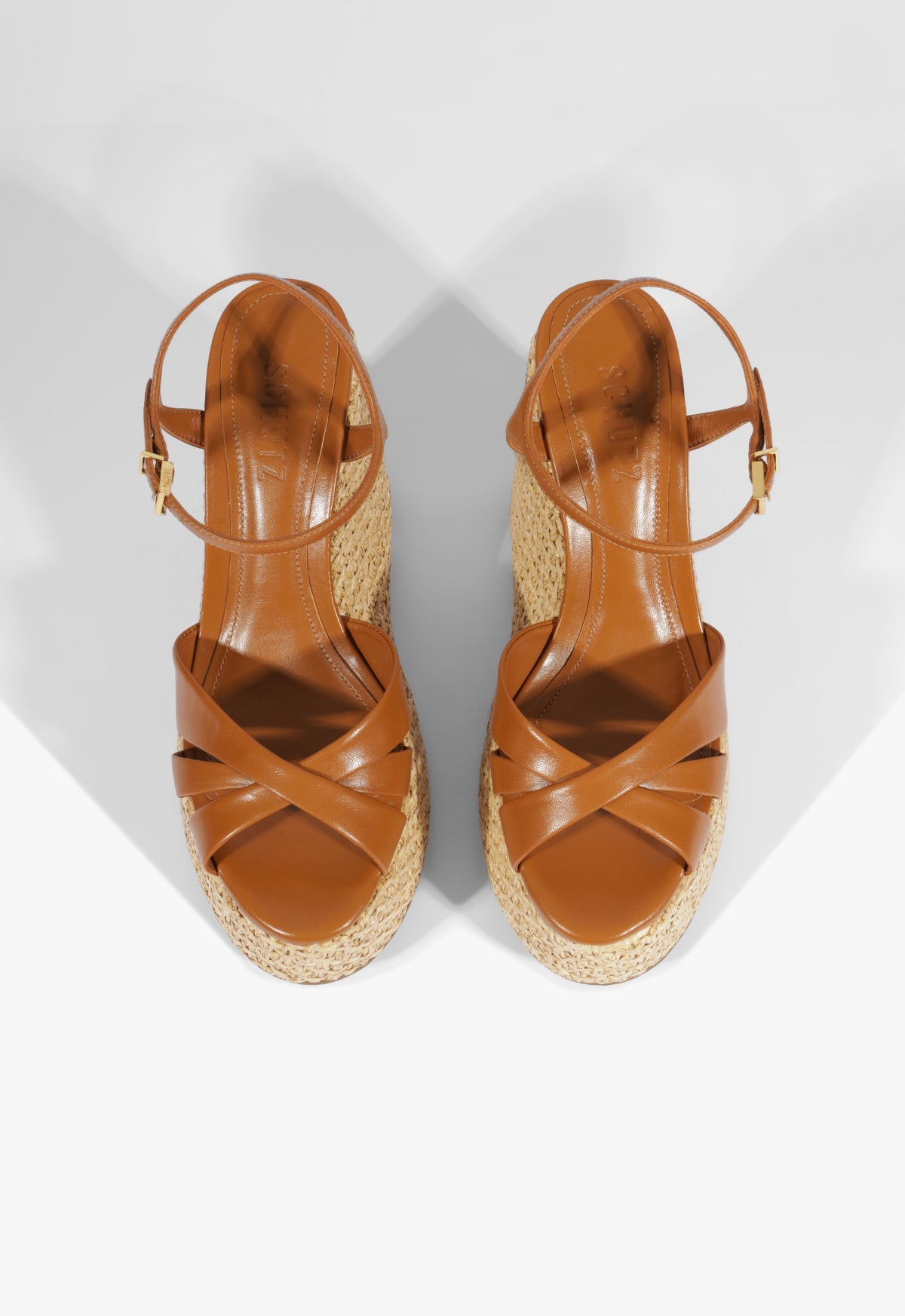 Keefa Raffia Wedge Sandal - Schutz Shoes