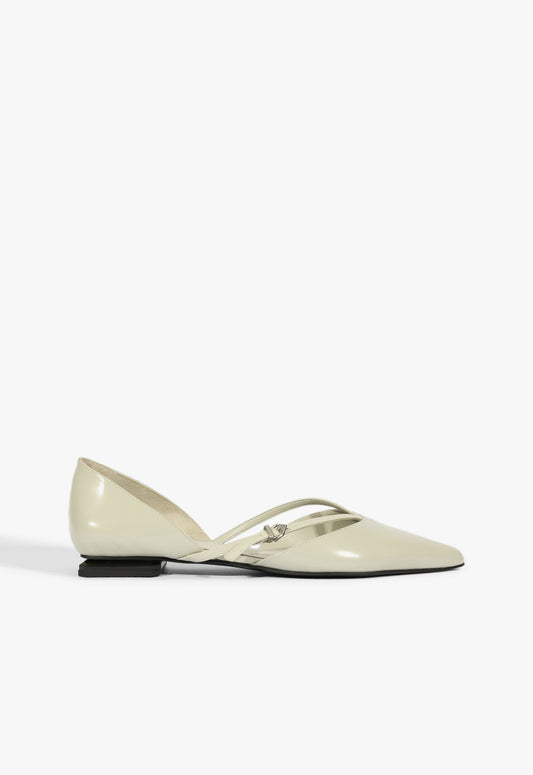 Rue Ballet Flat Resort 25 5 Grey Leather - Schutz Shoes