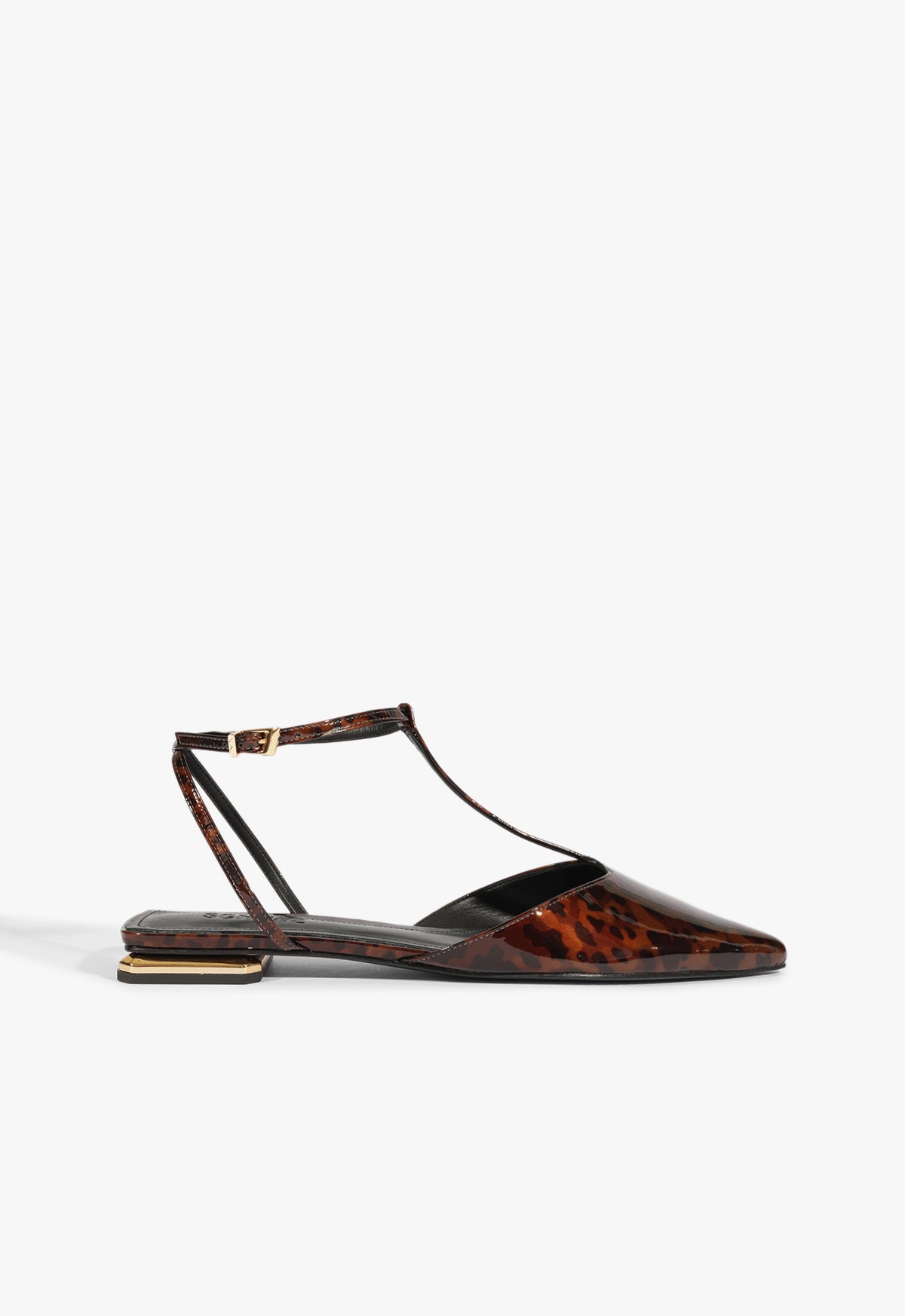Allure T Patent Flat PRE FALL 25 5 Animal Patent - Schutz Shoes