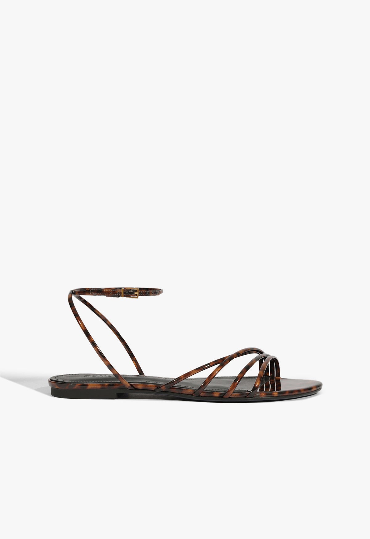 Inez Leather Sandal Flats Spring 25 5 Animal Print Patent - Schutz Shoes