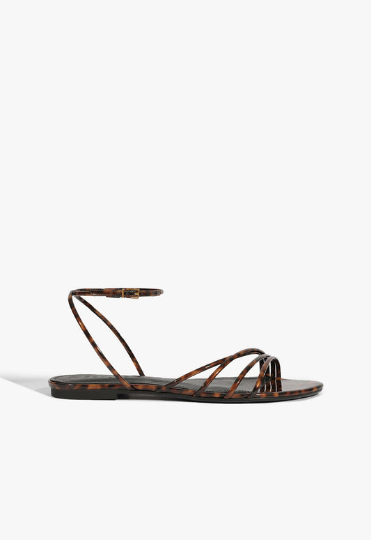 Inez Leather Sandal Flats Spring 25 5 Animal Print Patent - Schutz Shoes