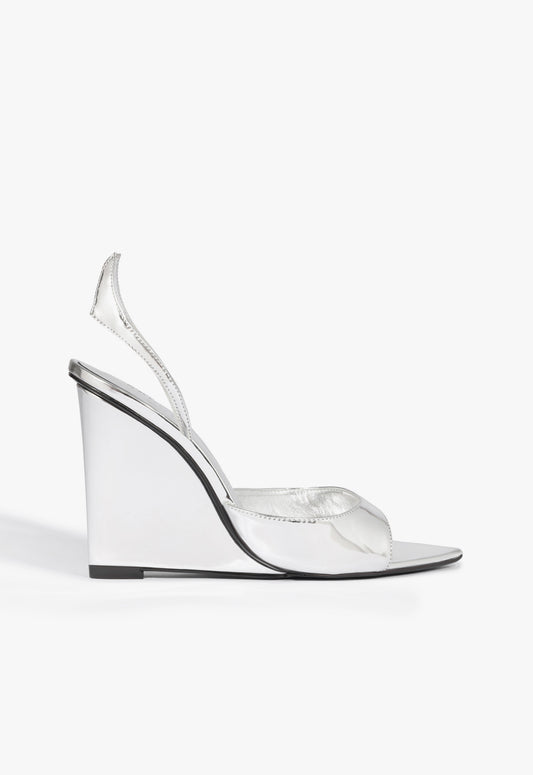 Zya Specchio Leather Sandal Sandals Pre Fall 24 5 Silver Specchio Leather - Schutz Shoes