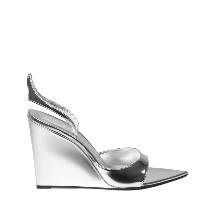 Zya Specchio Leather Sandal Sandals Pre Fall 24 5 Silver Specchio Leather - Schutz Shoes