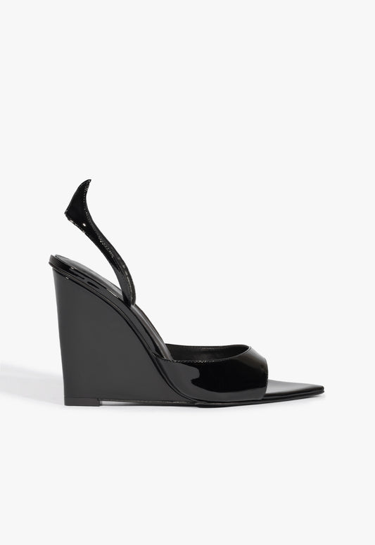 Zya Patent Leather Sandal Sandals Pre Fall 24 5 Black Patent Leather - Schutz Shoes