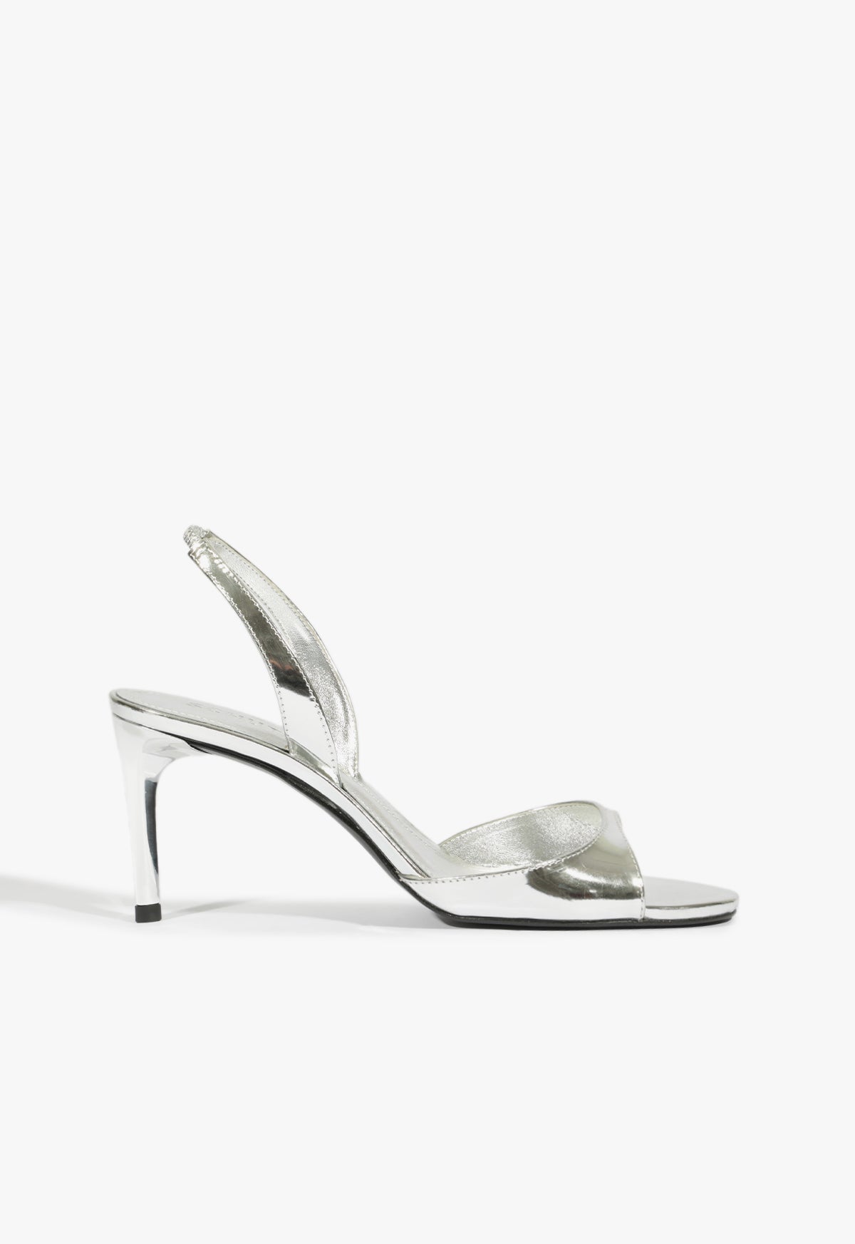Scarlett Sling Mid Metallic Sandal 5 Silver Metallic - Schutz Shoes