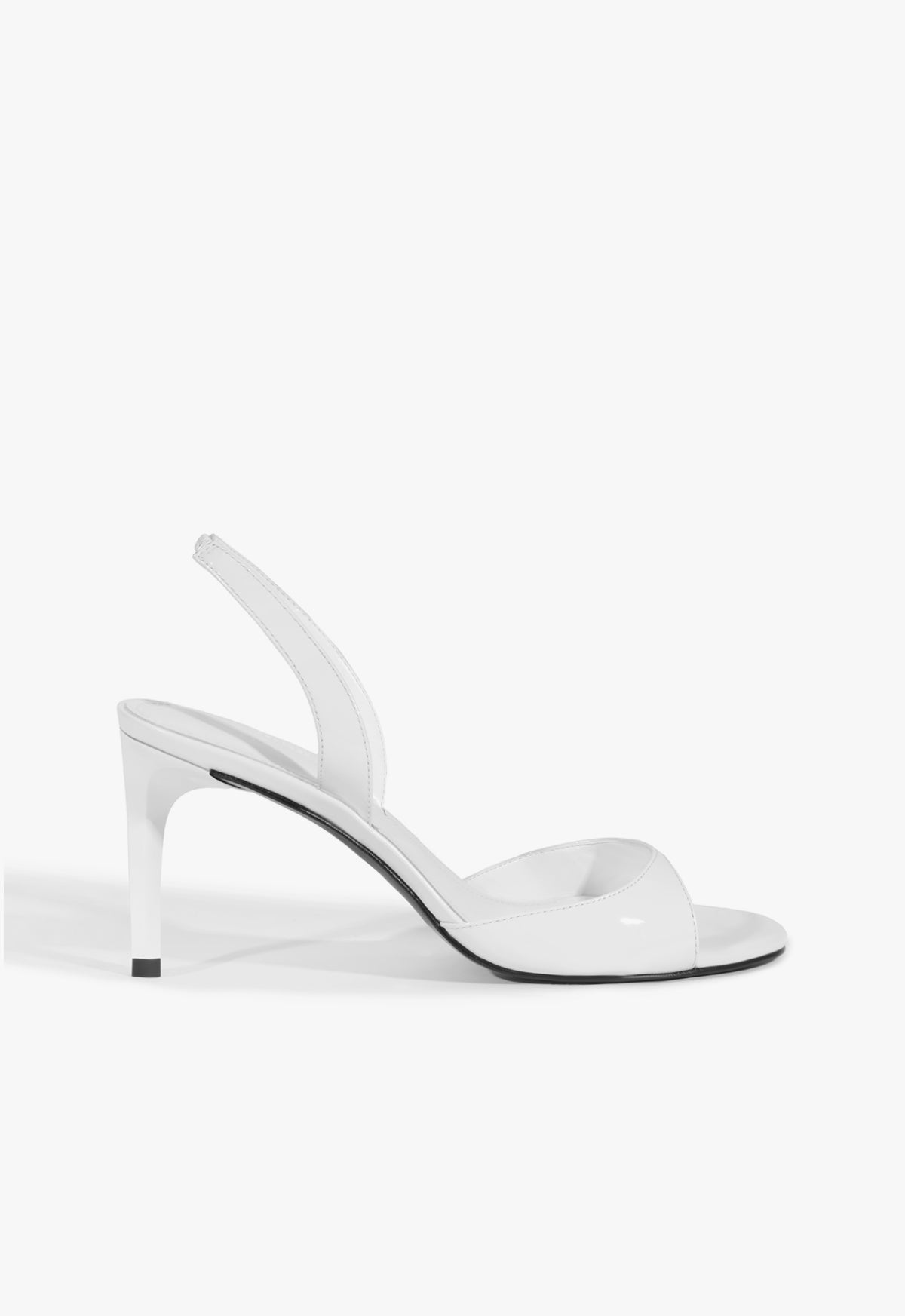 Scarlett Sling Mid Patent Leather Sandal Sandals Pre Fall 24 5 White Patent Leather - Schutz Shoes