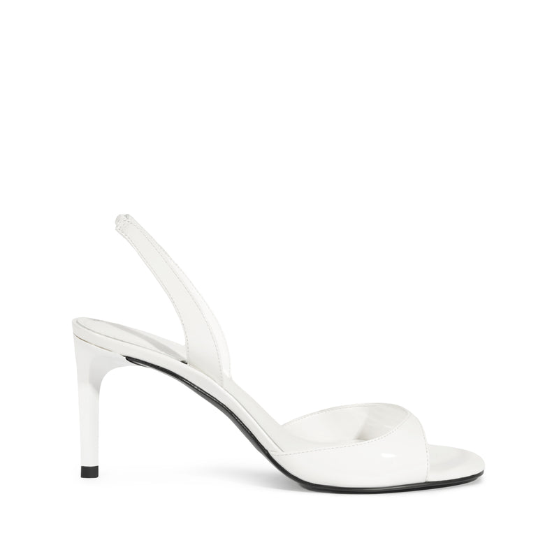 Scarlett Sling Mid Patent Leather Sandal Sandals Pre Fall 24 5 White Patent Leather - Schutz Shoes