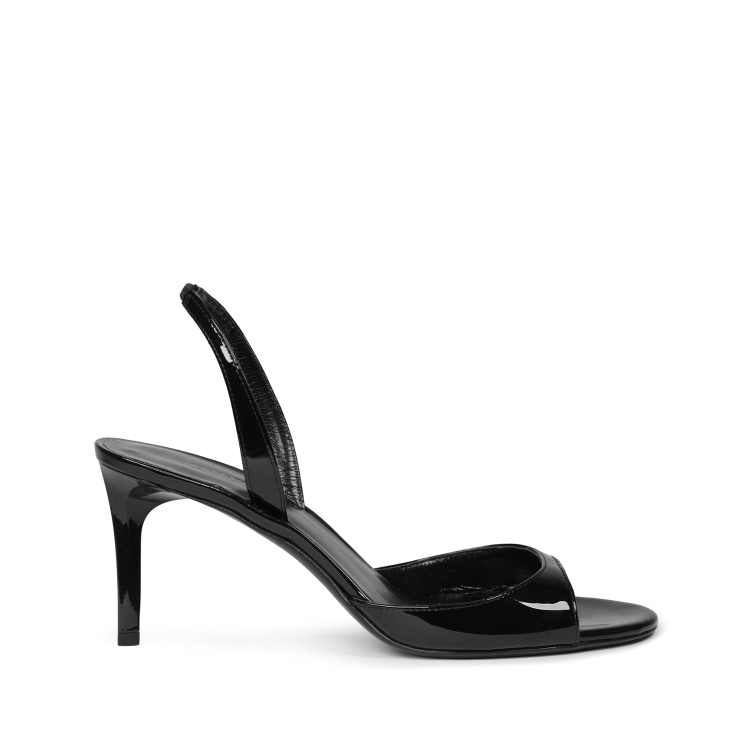 Scarlett Sling Mid Patent Leather Sandal Sandals Pre Fall 24 5 Black Patent Leather - Schutz Shoes