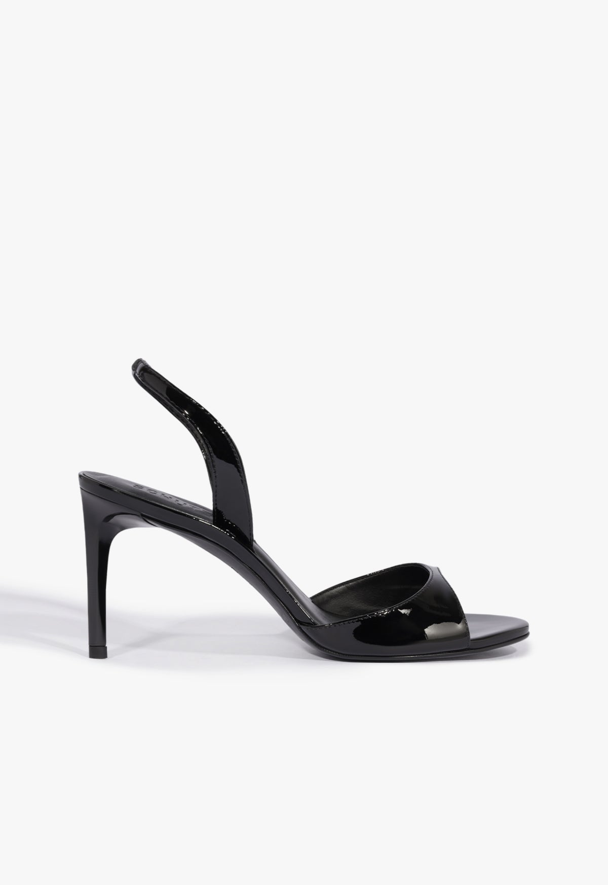 Scarlett Sling Mid Sandal Sandals Pre Fall 24 5 Black Patent Leather - Schutz Shoes