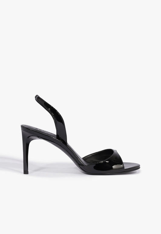 Scarlett Sling Mid Sandal Pre Fall 24 5 Black Patent Leather - Schutz Shoes