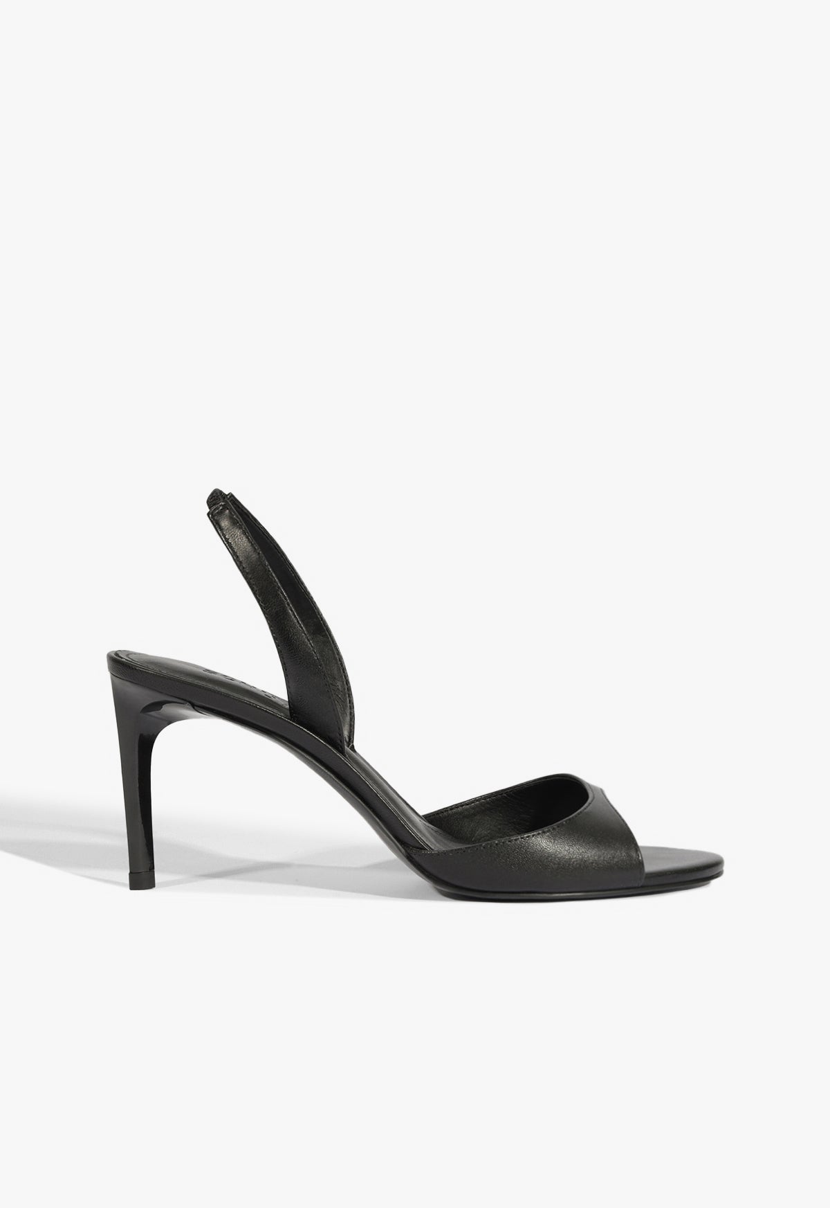 Scarlett Sling Mid Leather Sandal 5 Black Leather - Schutz Shoes