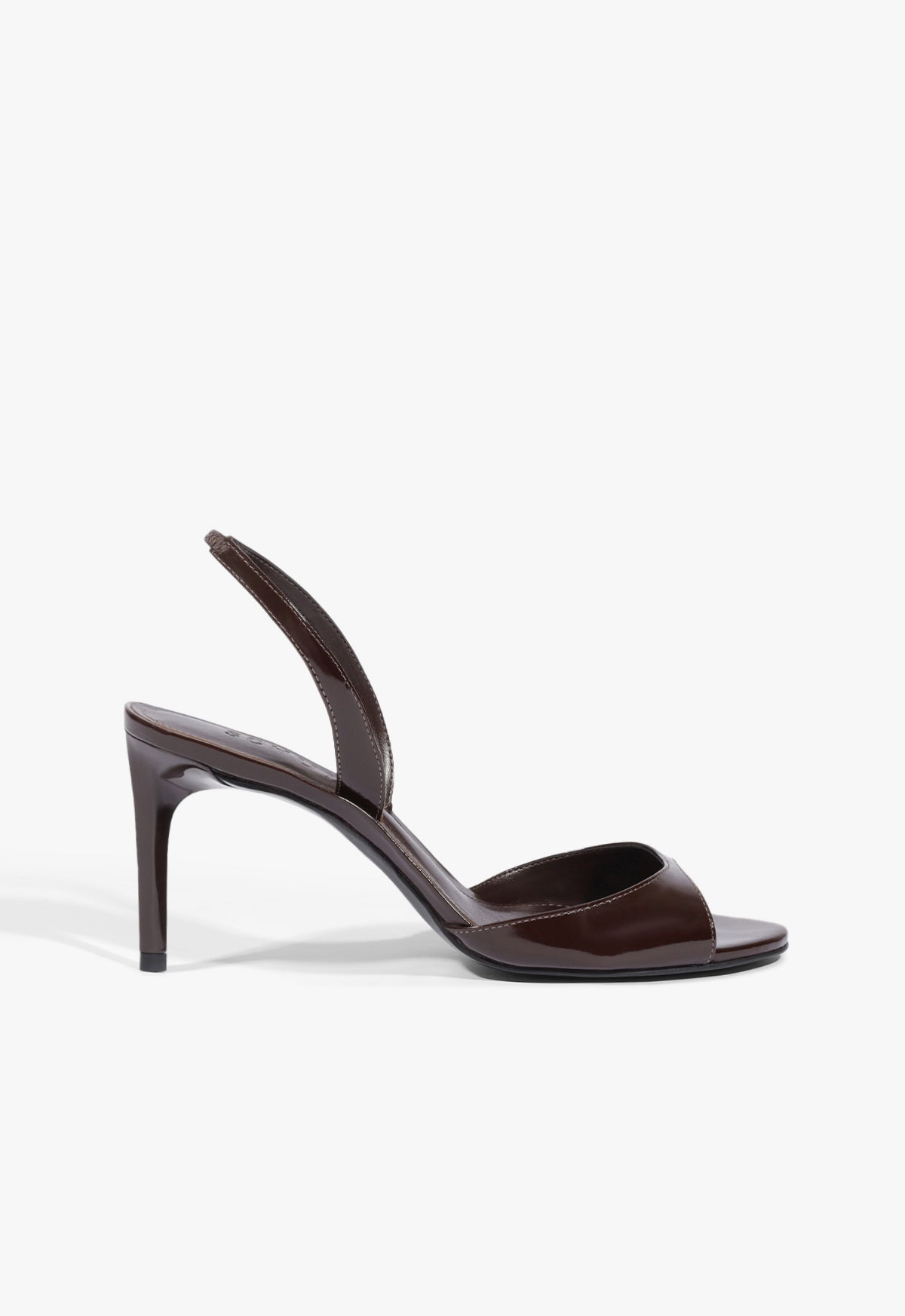 Scarlett Sling Mid Patent Leather Sandal 5 Maplewood Patent - Schutz Shoes