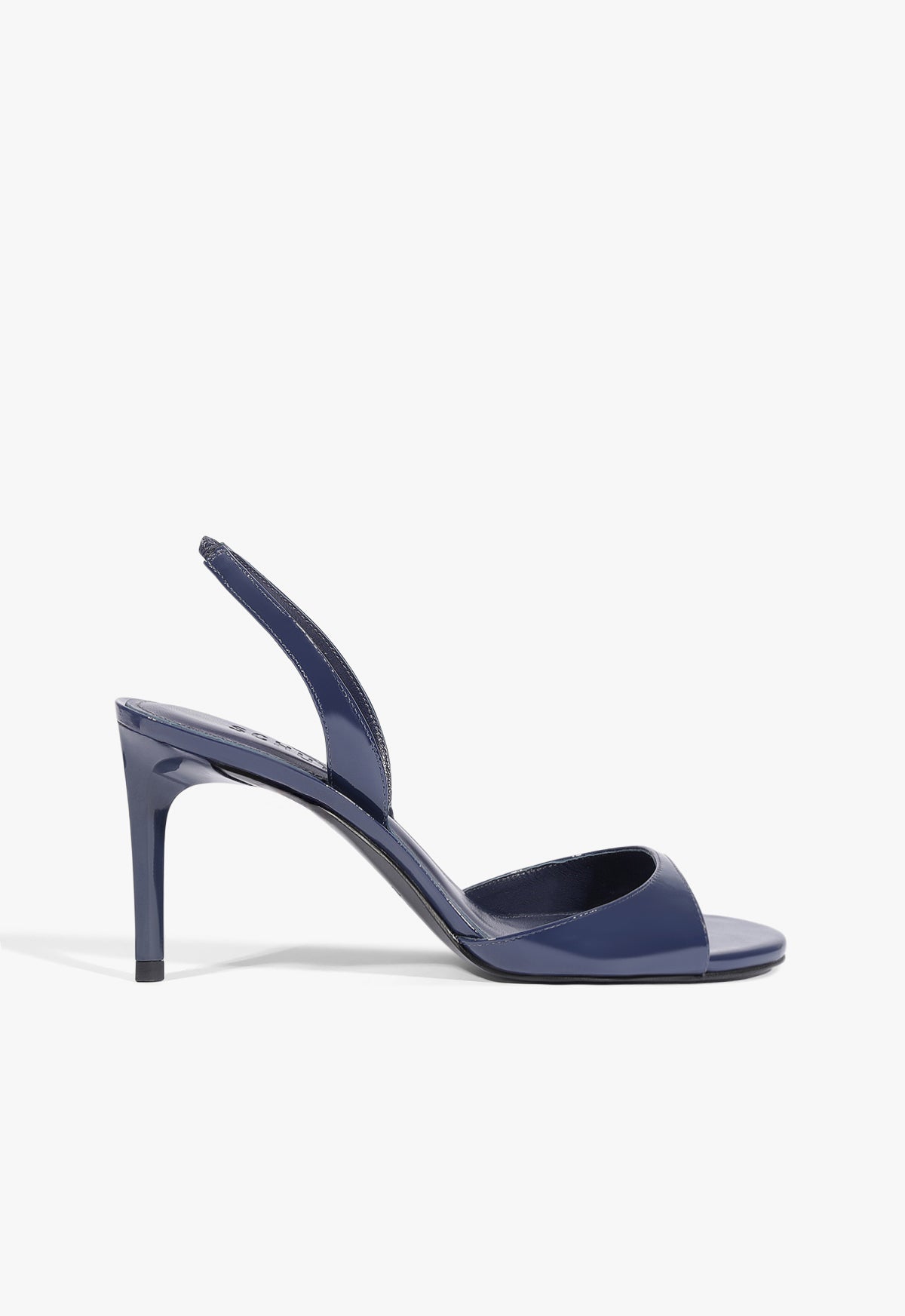 Scarlett Sling Mid Patent Sandal 5 Midnight Blue Patent - Schutz Shoes
