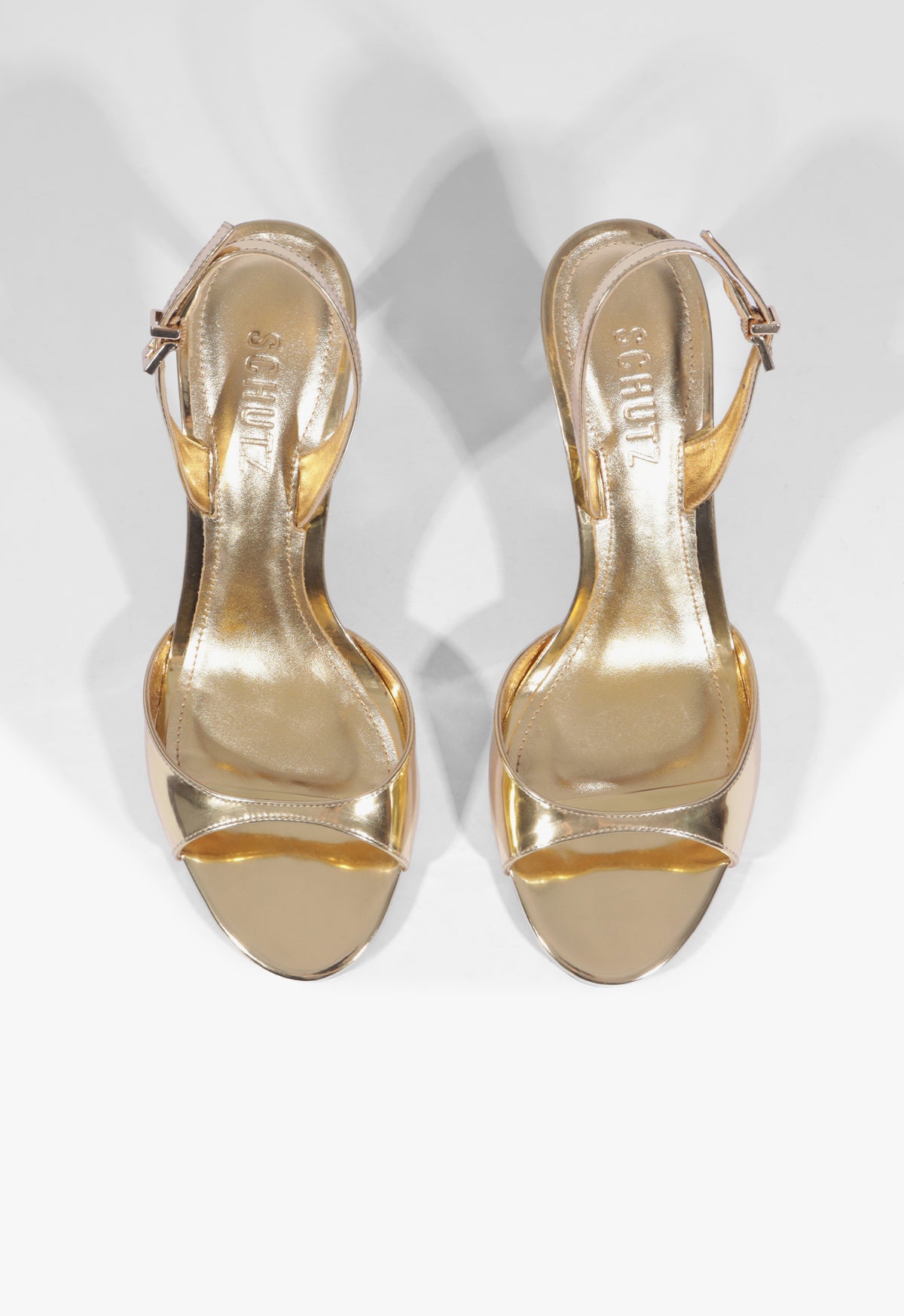 Scarlett Sling Buckle Metallic Sandal - Schutz Shoes