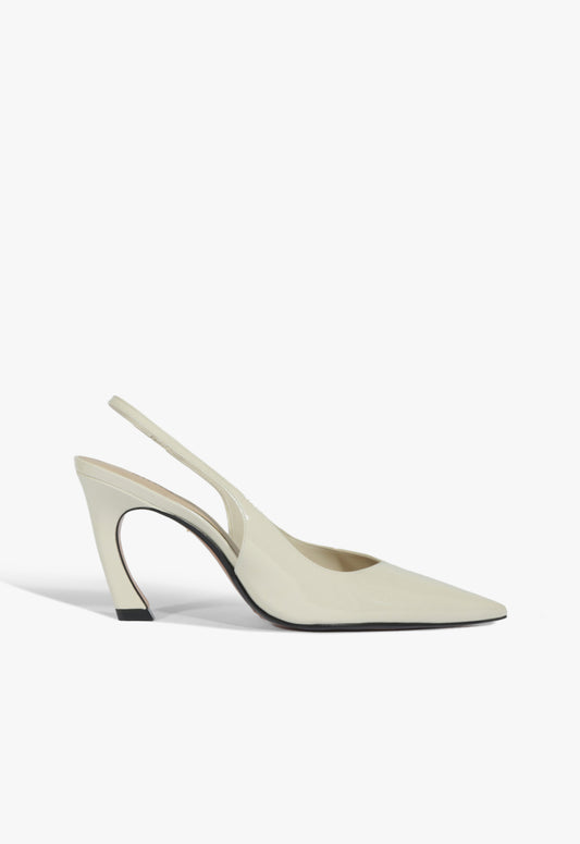 Lexi Mid Patent Pump Resort 26 5 Sugar White Patent - Schutz Shoes