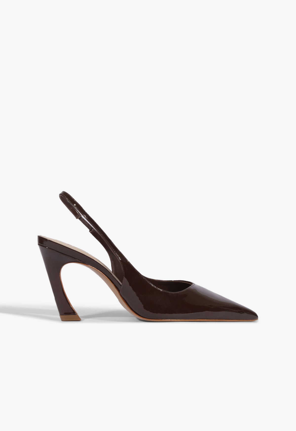Lexi Mid Patent Pump 5 Chestnut Brown Patent - Schutz Shoes