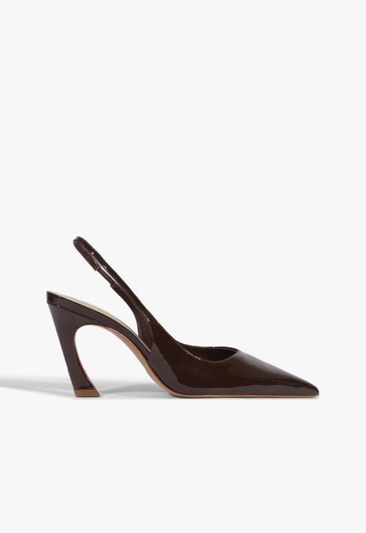 Lexi Mid Patent Pump 5 Chestnut Brown Patent - Schutz Shoes