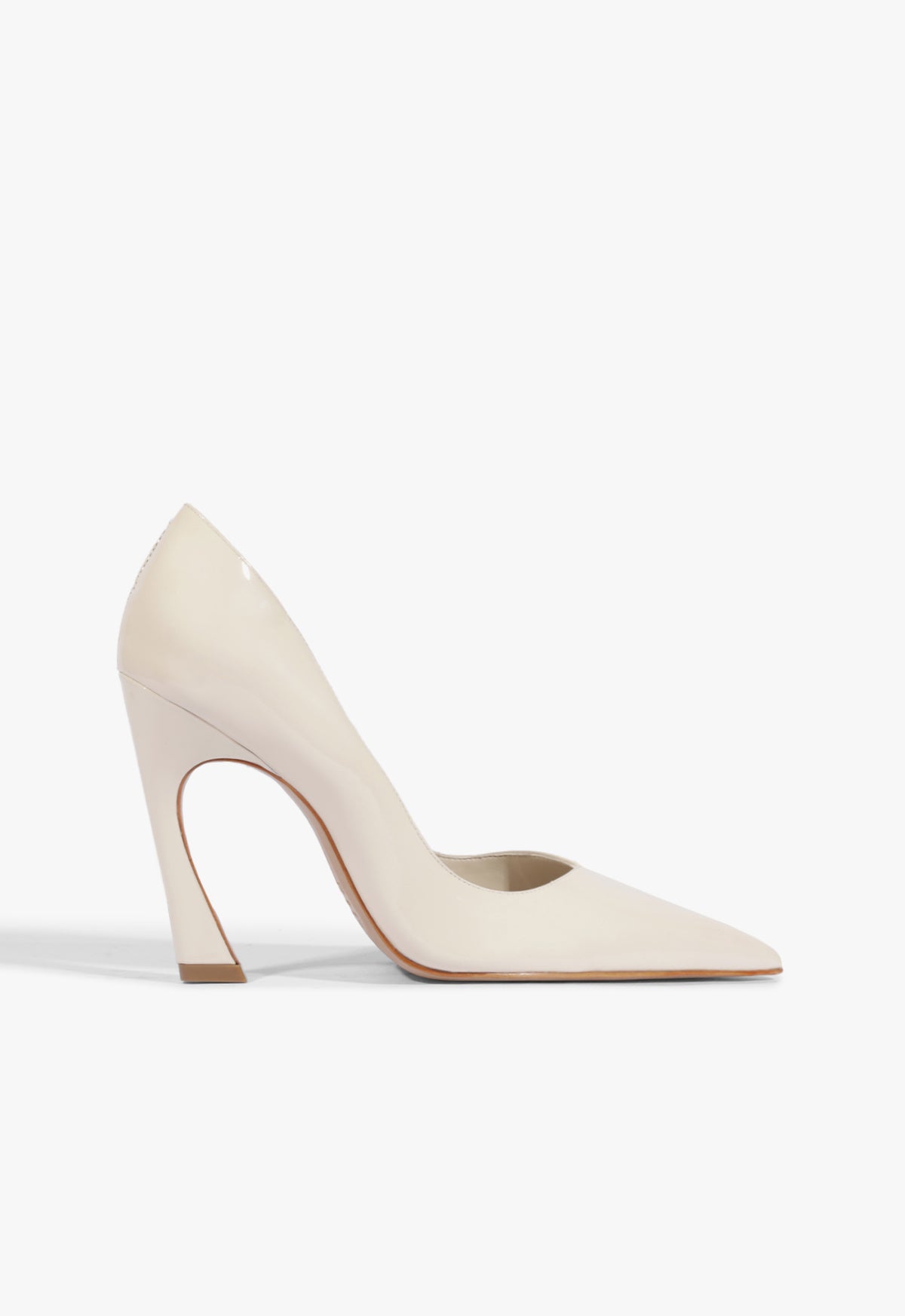 Sugar White Lexi Patent Pump side view