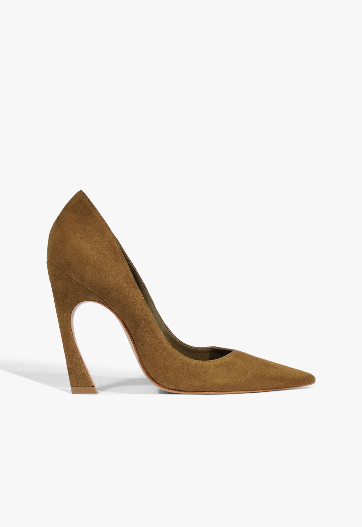 Lexi Suede Pump 5 Olive Green Suede - Schutz Shoes