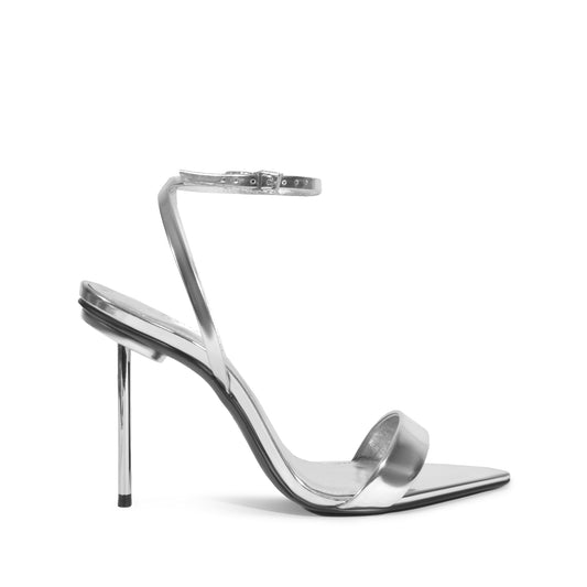 Michella Specchio Leather Sandal Sandals Pre Fall 24 5 Silver Specchio Leather - Schutz Shoes