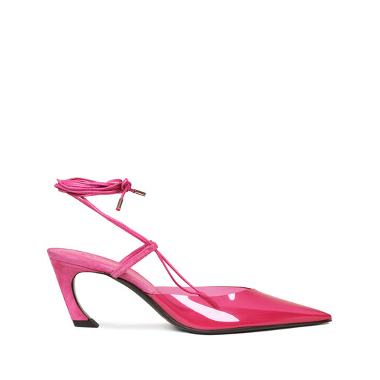 Elyra Mid Patent Pump Pre Fall 24 5 Pink Patent Leather - Schutz Shoes