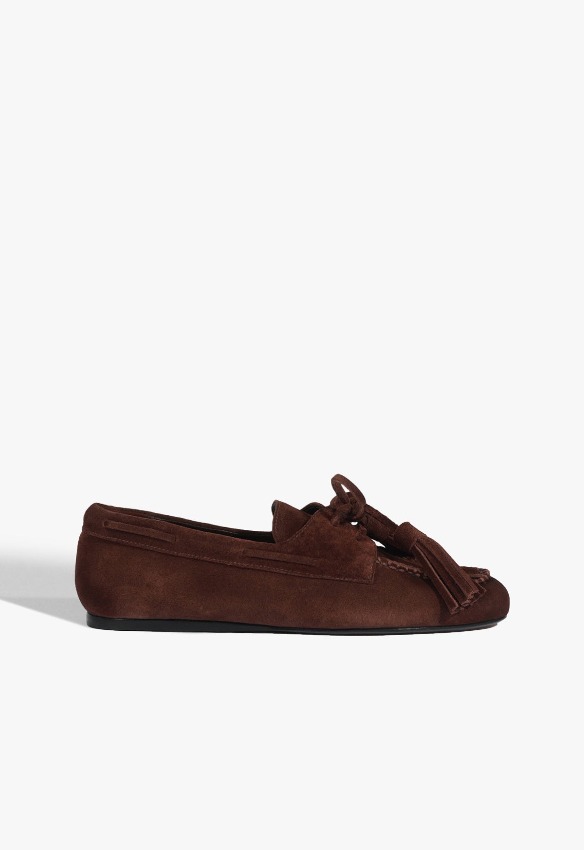 Kim Suede Flat 5 Chestnut Brown Suede - Schutz Shoes