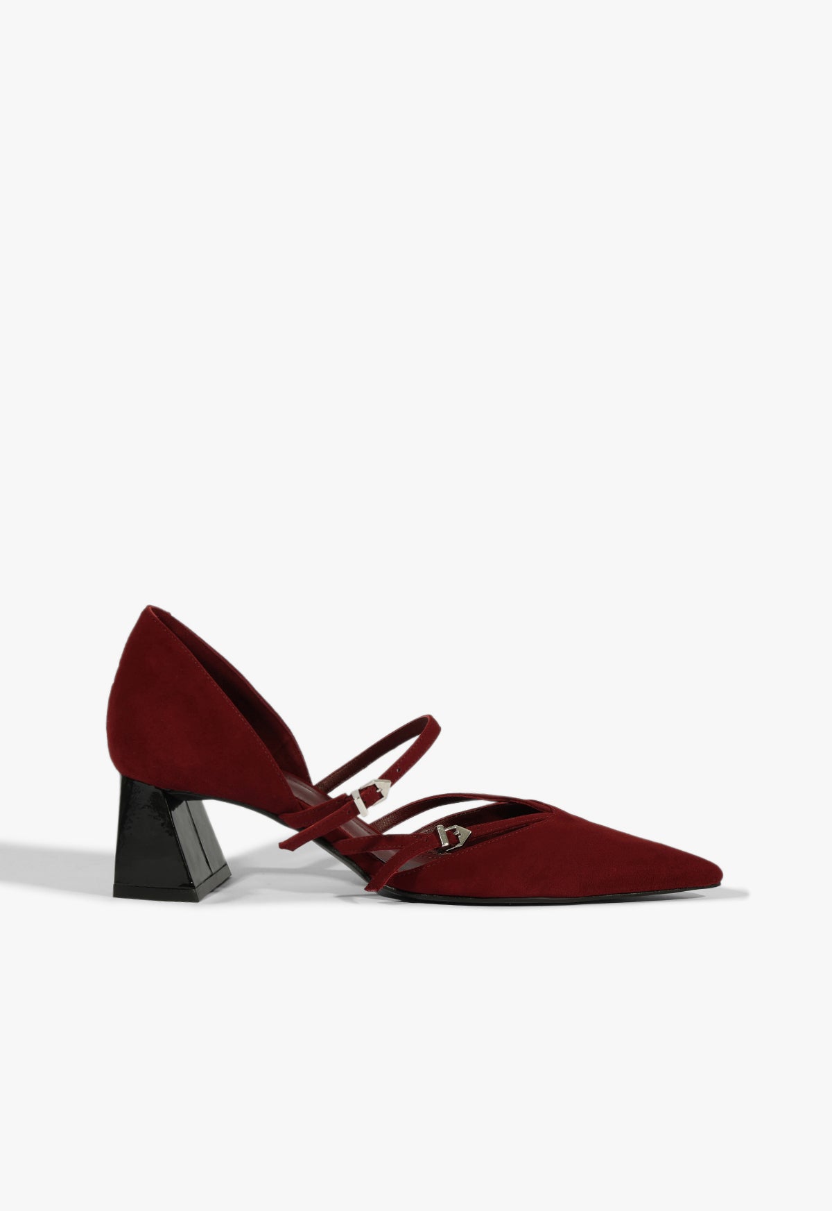 Rue Mid Pump 5 Red Suede - Schutz Shoes