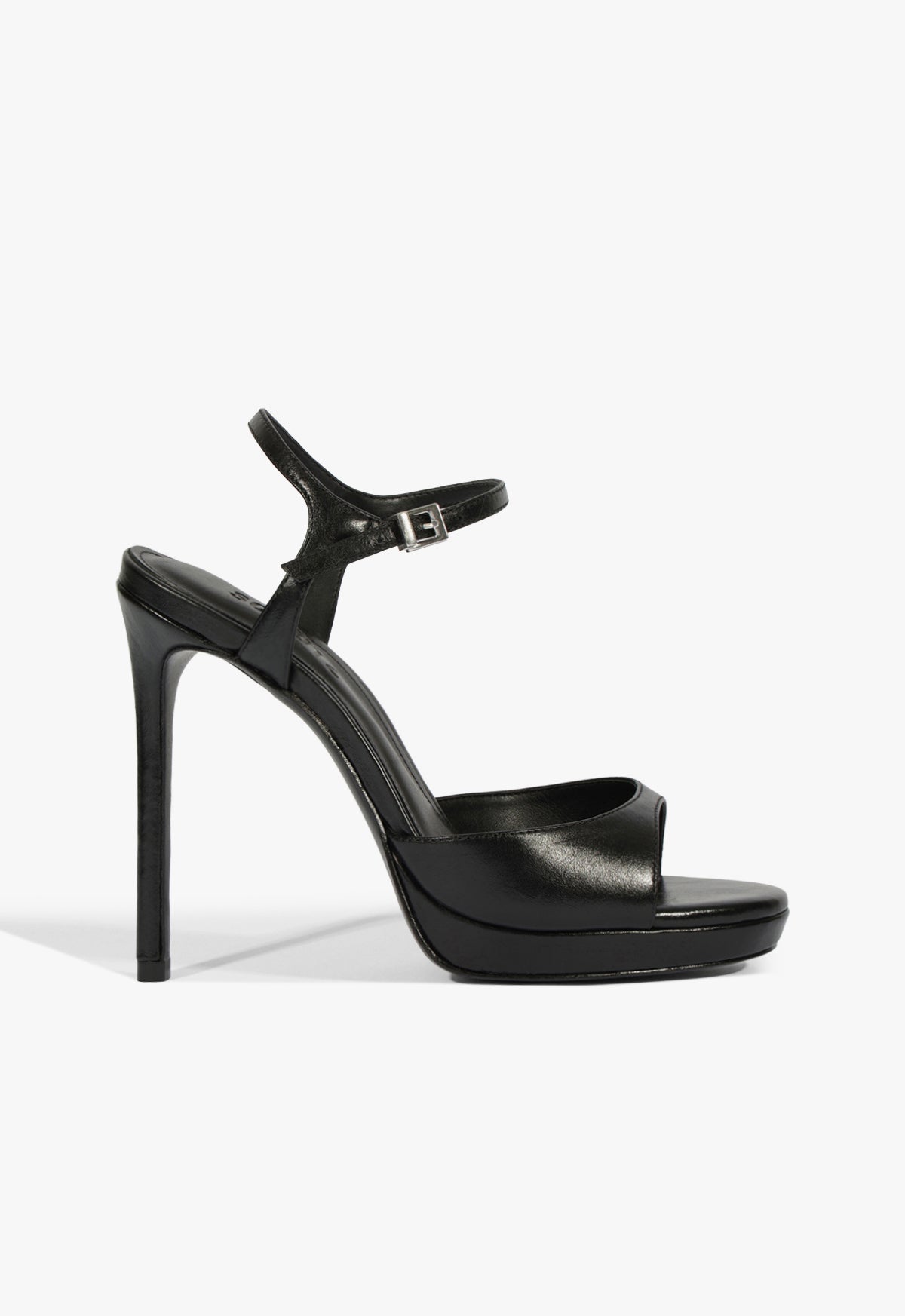 Scarlett Platform Leather Sandal 5 Black Leather - Schutz Shoes