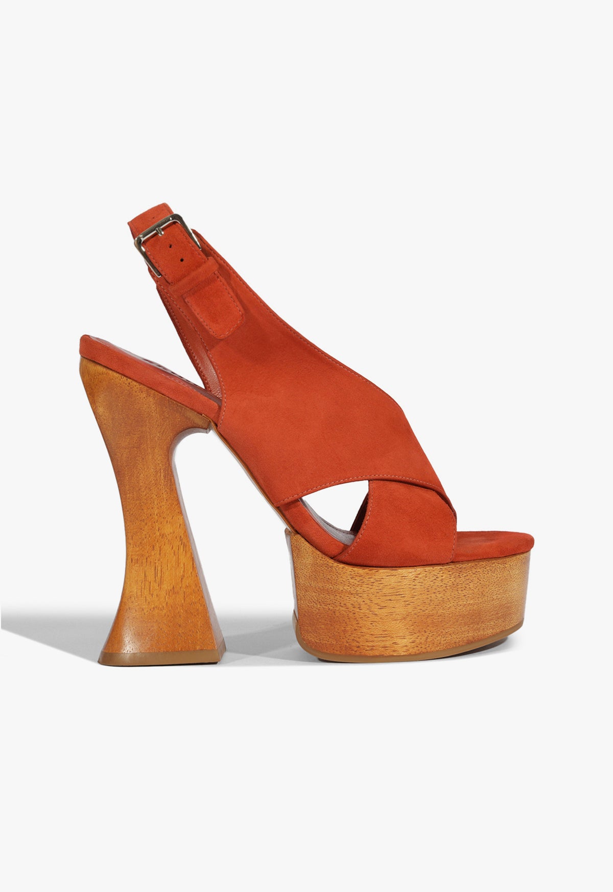 Jennifer Platform Suede Sandal Sandals Spring 25 5 Orange Suede - Schutz Shoes