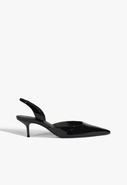 Paola Mid Patent Pump FALL 25 5 Black Patent - Schutz Shoes