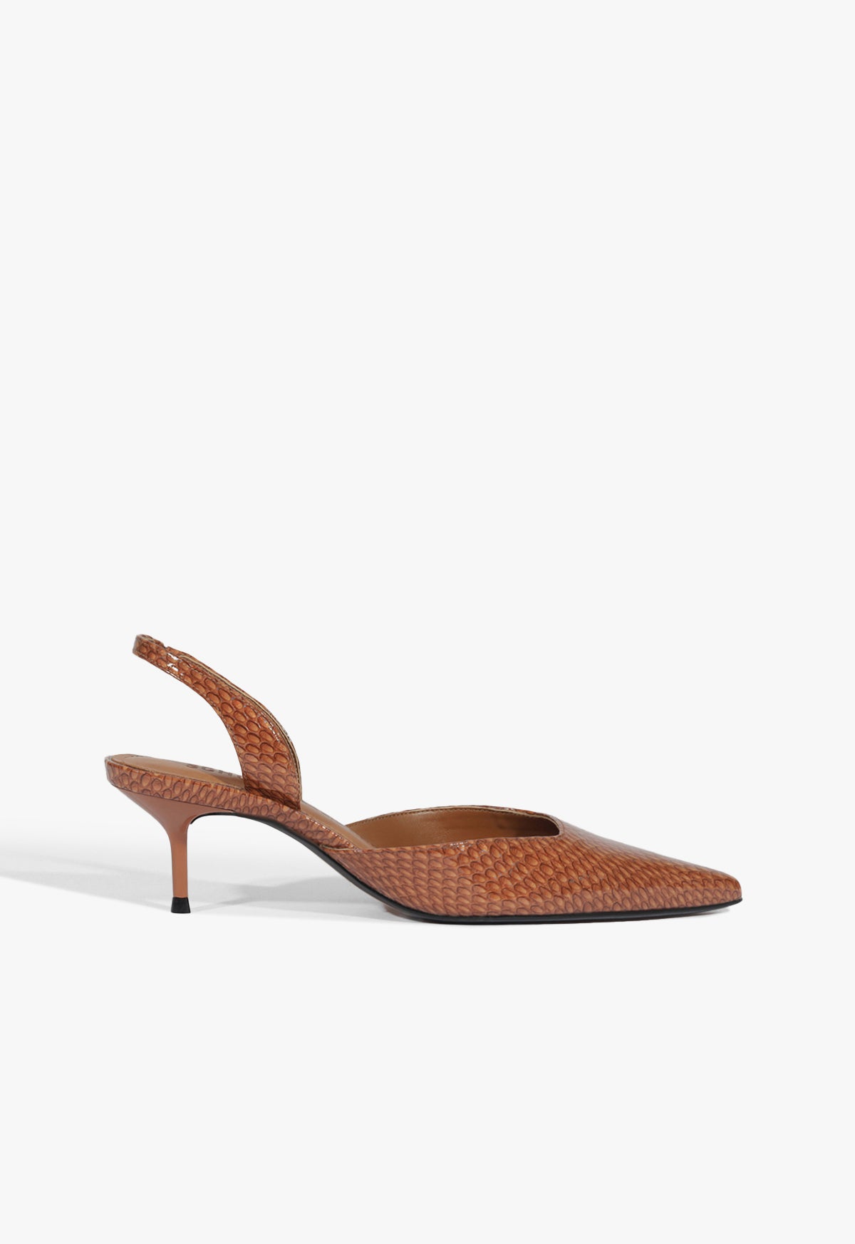 Paola Mid Leather Pump Resort 26 5 Miele Leather - Schutz Shoes