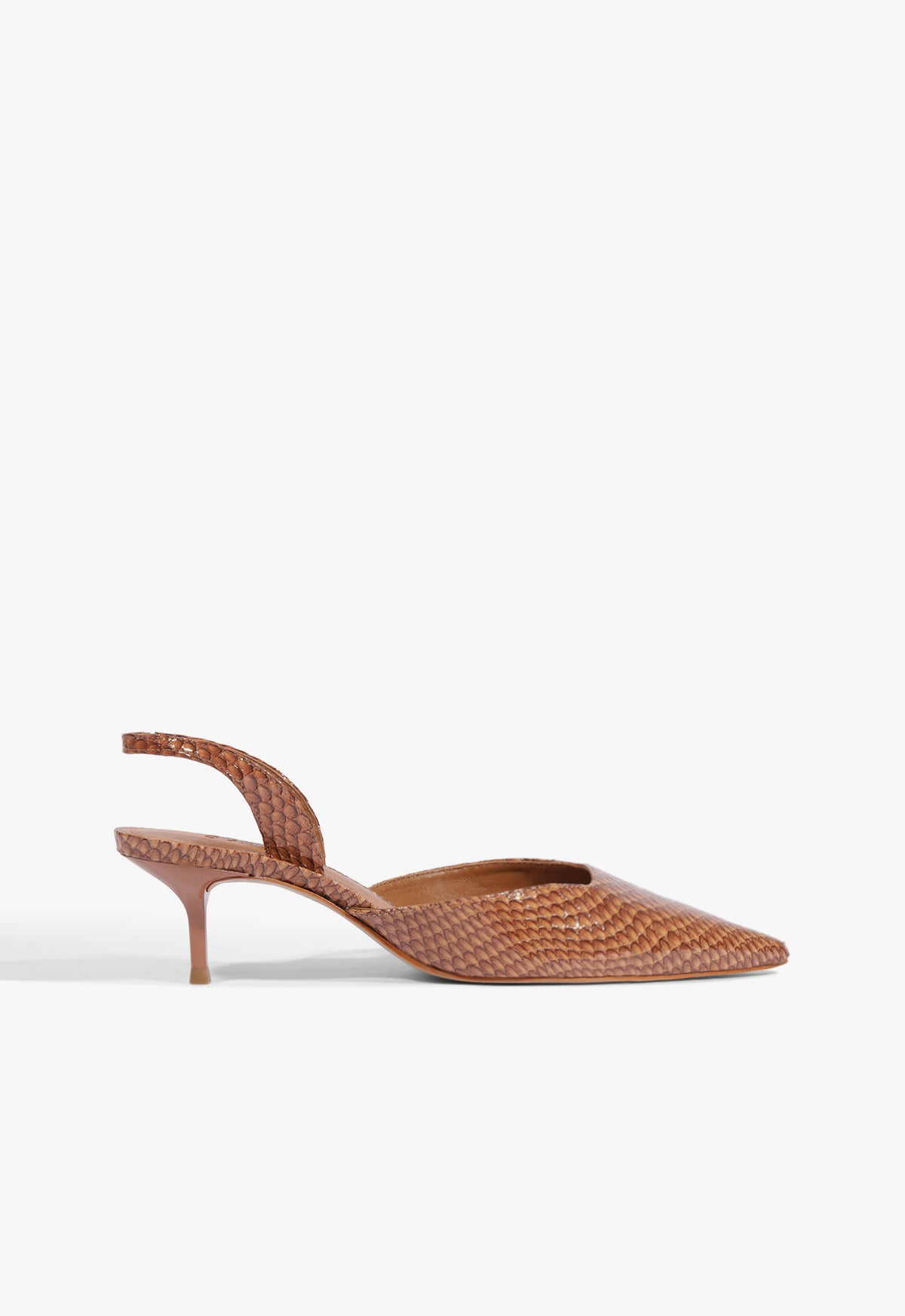 Paola Mid Leather Pump 5 Miele Leather - Schutz Shoes