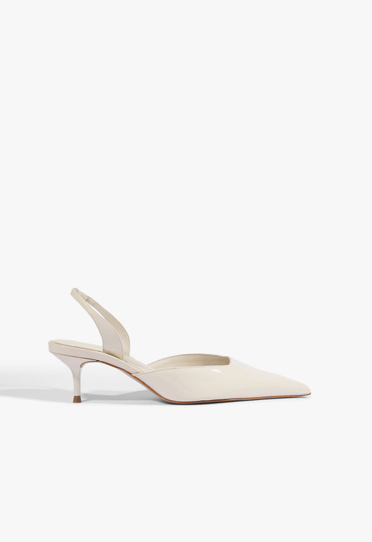 Paola Mid Patent Pump 5 Sugar White Patent - Schutz Shoes