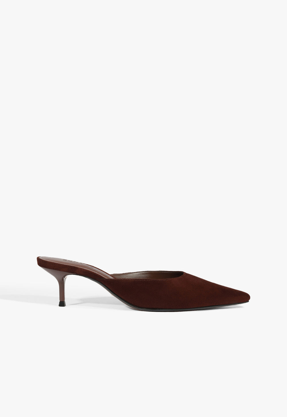 Schutz Julie Suede Pump in Chestnut Brown Suede