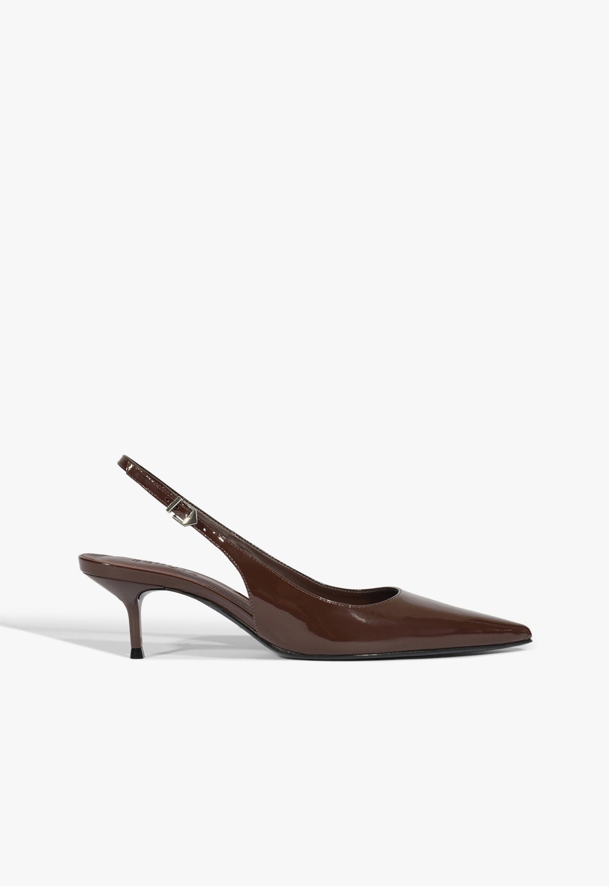 Paola Mid Patent Pump FALL 25 5 Root Brown Patent - Schutz Shoes