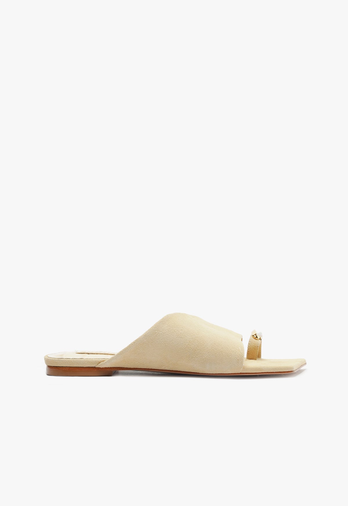 Jodie Flat Sandal Flats Resort 25 5 Beige Nubuck - Schutz Shoes