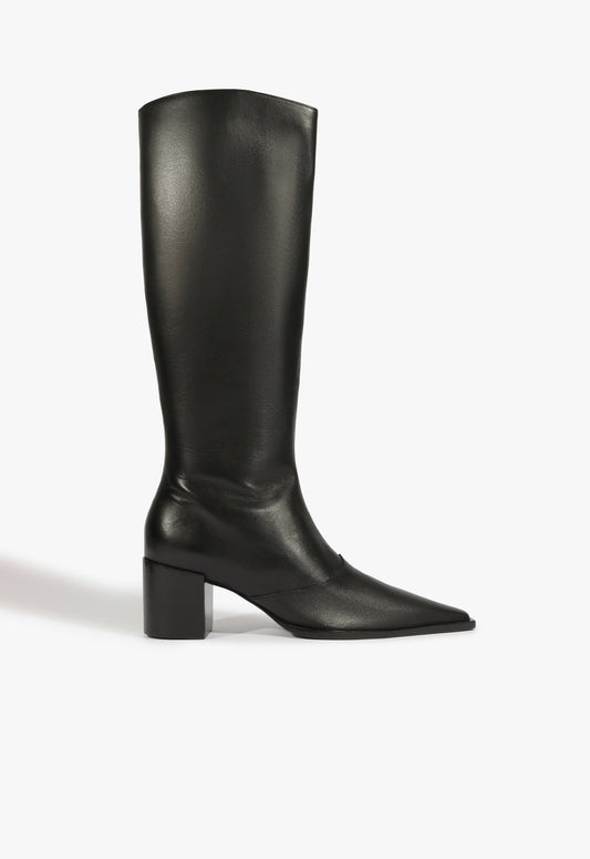 Raffaela Up Mid Boot Boots Winter 24 5 Black Atanado Leather - Schutz Shoes