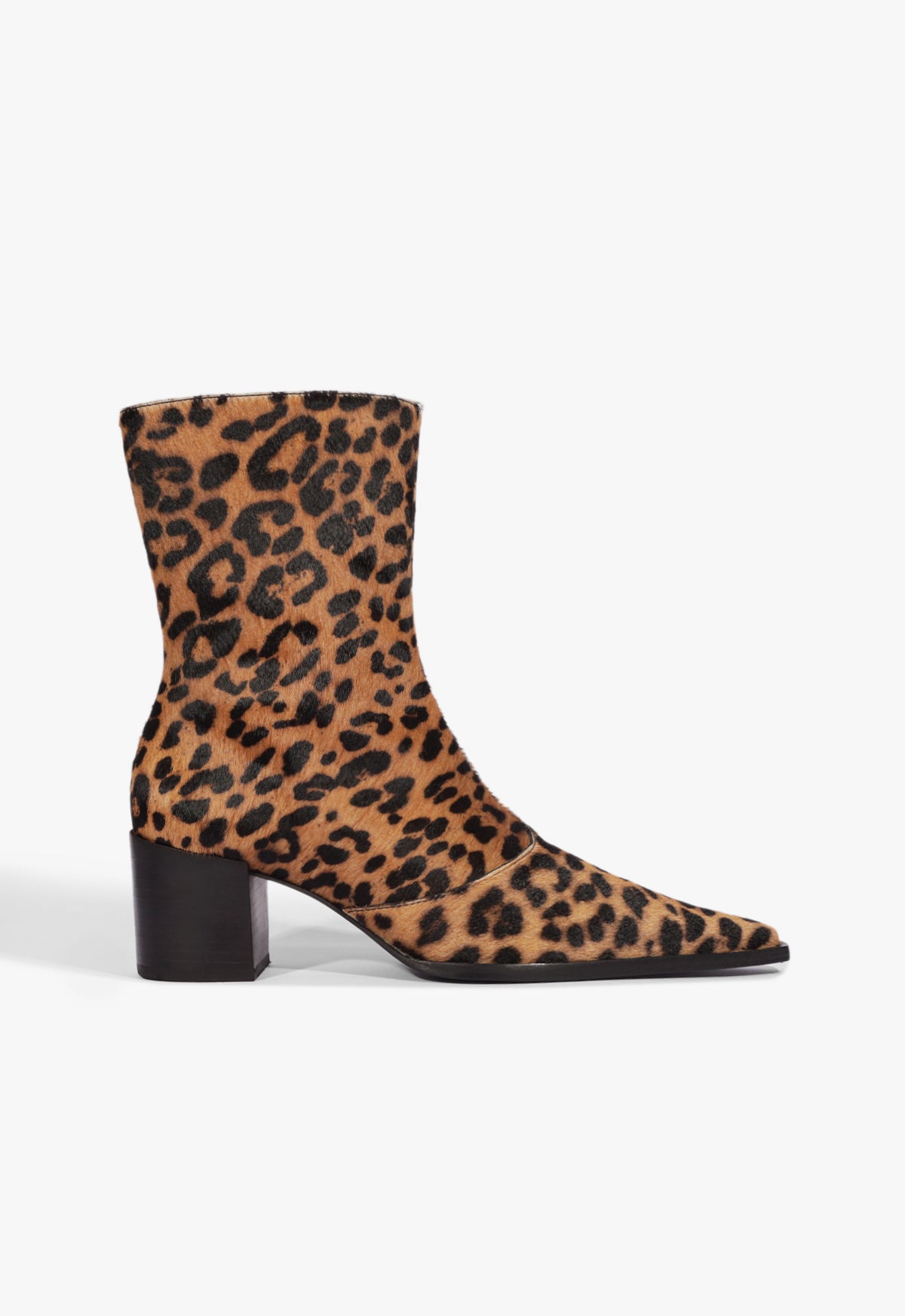 Raffaela Mid Bootie Booties Winter 24 5 Animal Print Leather - Schutz Shoes