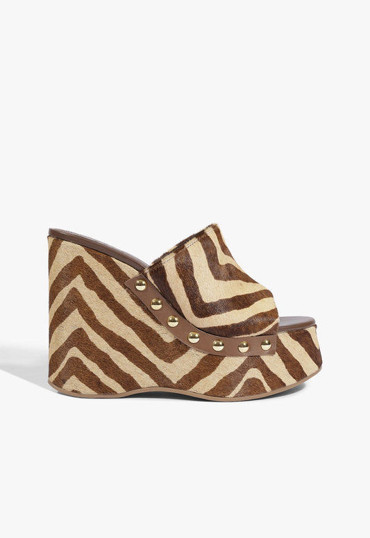 Dalle Studs Animal Print Leather Sandal 5 Animal Print Leather - Schutz Shoes