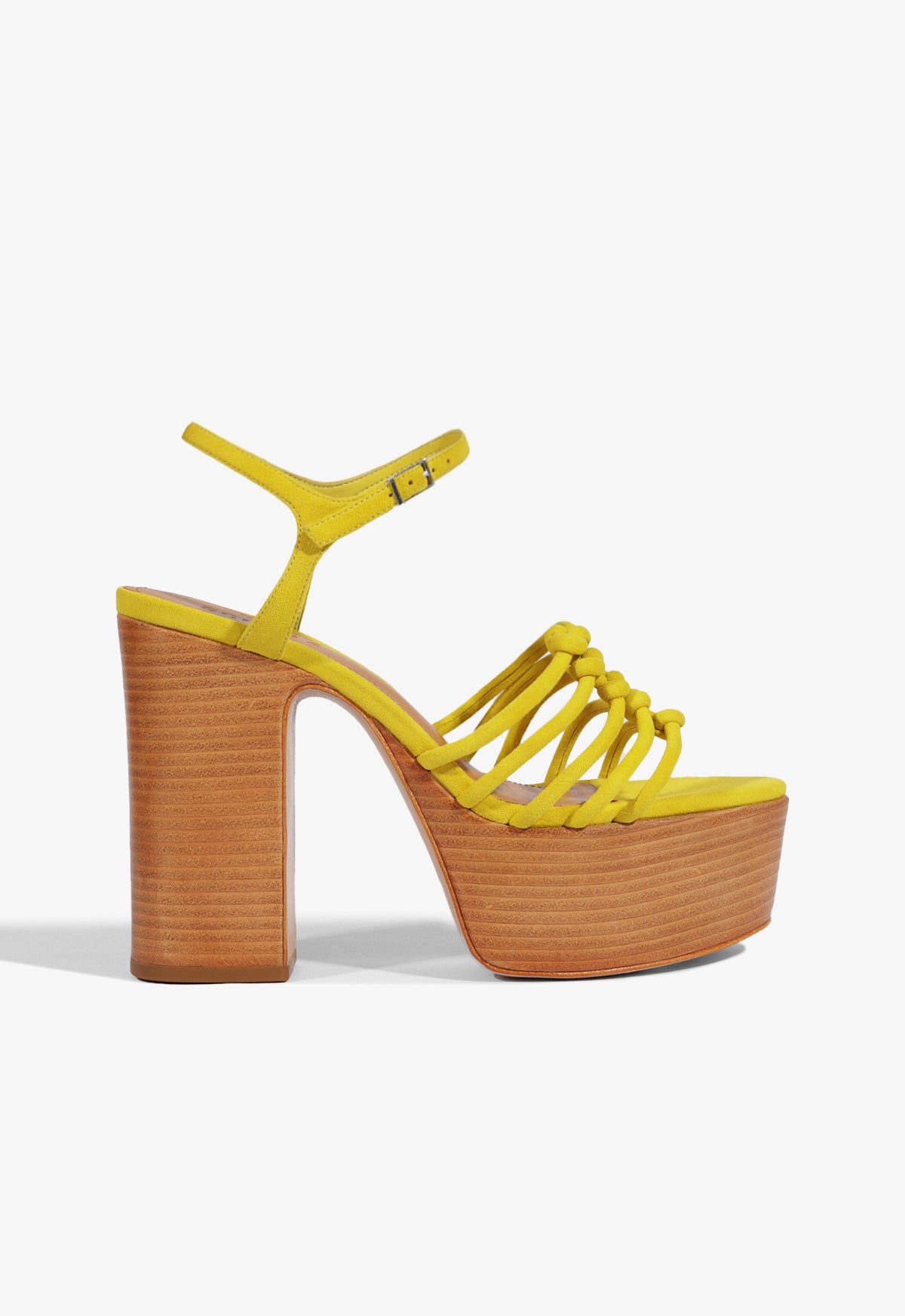 Sandy Platform Suede Sandal Spring 25 5 Yellow Suede - Schutz Shoes