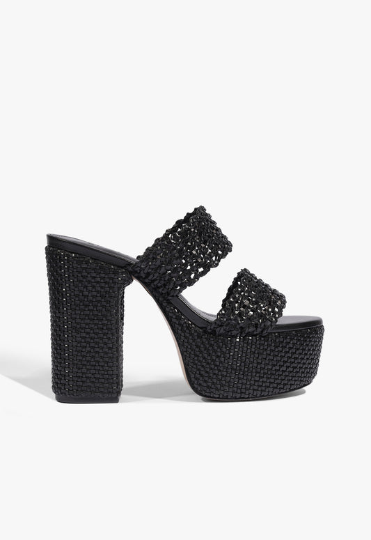Aberdeen Platform Sandal 5 Black Synthetic - Schutz Shoes