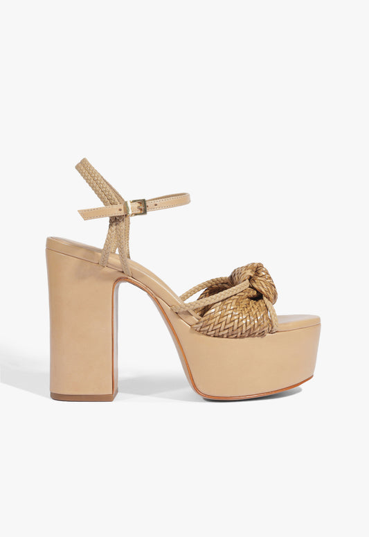 Kalina Platform Sandal 5 Light Wood Synthetic - Schutz Shoes