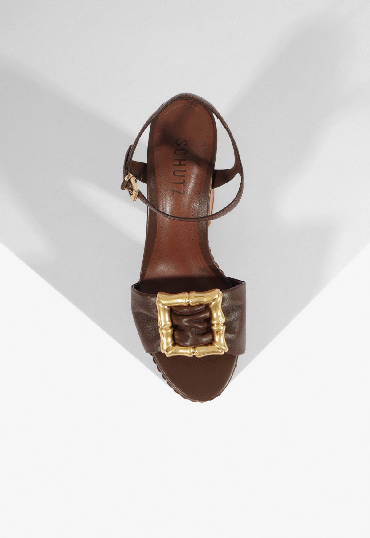 Enola Bamboo Leather Platform Sandal - Schutz Shoes