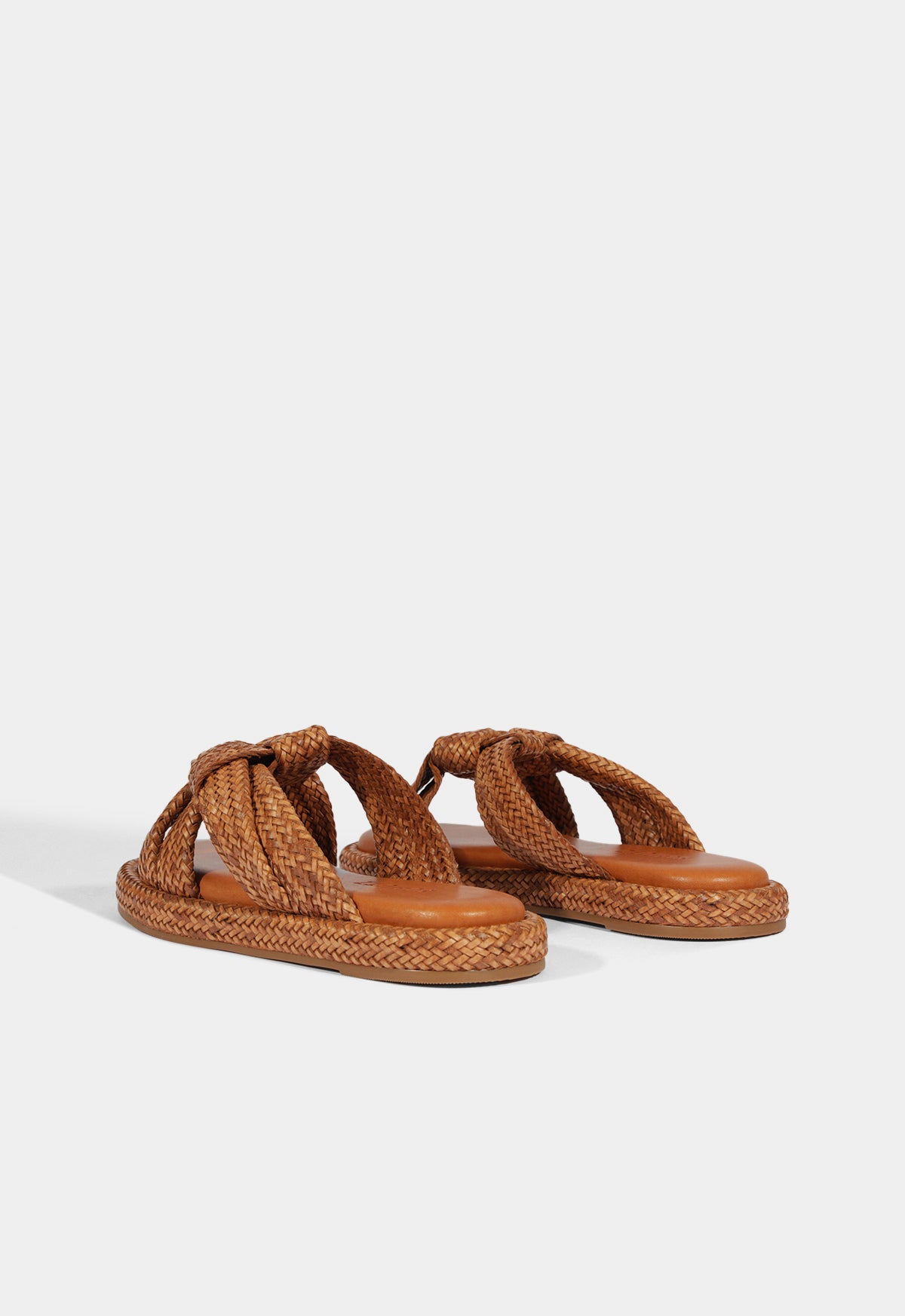 Kali Sporty Sandal Brown Raffia – SCHUTZ - Main Image